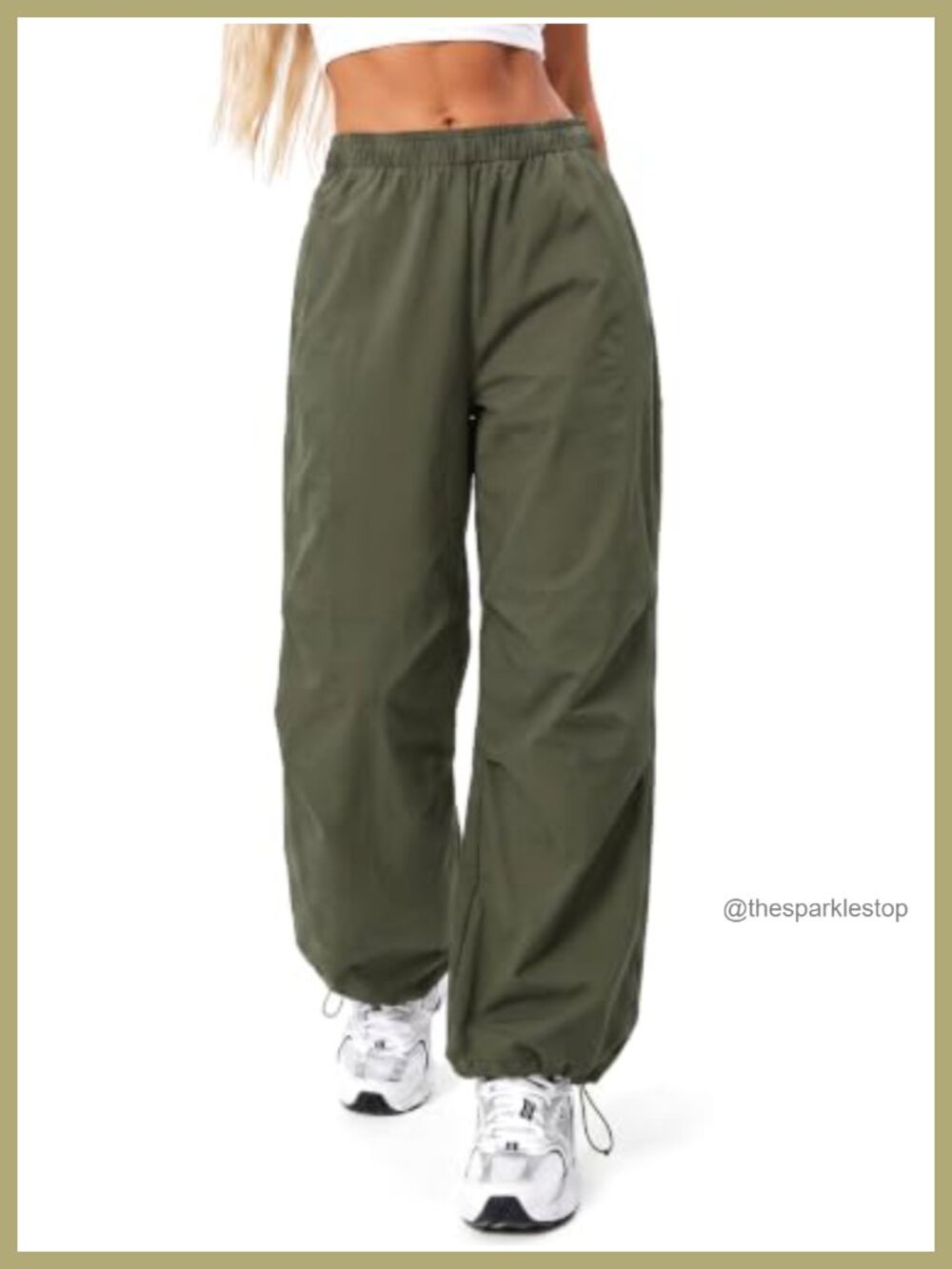 Water-Resistant Baggy Cargo Parachute Pants Y2K Hiking